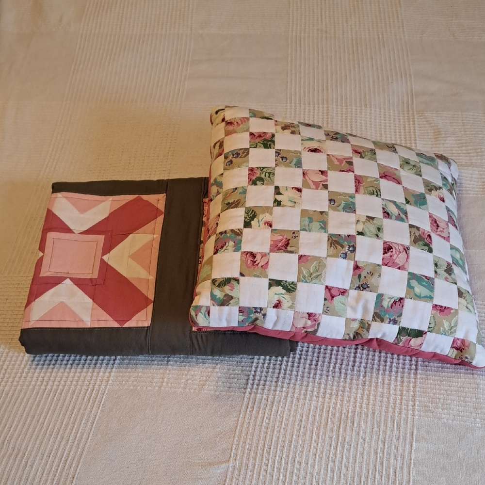 Handmade Lap Quilt & Cushion Set
